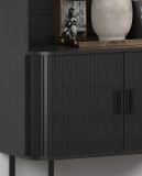 Regalschrank Ronin in Esche schwarz B�cherregal 80 x 172 cm