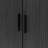 Regalschrank Ronin in Esche schwarz B�cherregal 80 x 172 cm