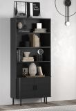 Regalschrank Ronin in Esche schwarz B�cherregal 80 x 172 cm