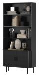 Regalschrank Ronin in Esche schwarz B�cherregal 80 x 172 cm