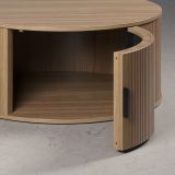 Couchtisch Ronin in Eiche Beistelltisch rund 80 cm