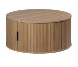 Couchtisch Ronin in Eiche Beistelltisch rund 80 cm