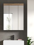 Badezimmer Spiegelschrank Willow in Nox Eiche Badschrank 3-trig 60 x 79 cm