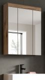 Badezimmer Spiegelschrank Willow in Nox Eiche Badschrank 3-trig 60 x 79 cm
