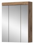 Badezimmer Spiegelschrank Willow in Nox Eiche Badschrank 3-trig 60 x 79 cm
