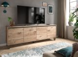 TV-Lowboard Delio in Viking Eiche TV Unterschrank 184 cm, mit Soft-Close und Komforthhe