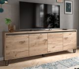 TV-Lowboard Delio in Viking Eiche TV Unterschrank 184 cm, mit Soft-Close und Komforthhe