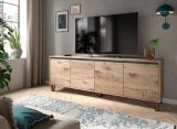 TV-Lowboard Delio in Viking Eiche TV Unterschrank 184 cm, mit Soft-Close und Komforthhe