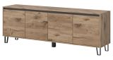 TV-Lowboard Delio in Viking Eiche TV Unterschrank 184 cm, mit Soft-Close und Komforthhe