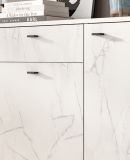 Sideboard Marble in wei Marmor Kommode 139 cm, mit Soft-Close