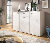Sideboard Marble in wei Marmor Kommode 139 cm, mit Soft-Close