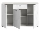 Sideboard Marble in wei Marmor Kommode 139 cm, mit Soft-Close