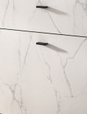 Kommode Marble in wei Marmor Sideboard 86 x 88 cm, mit Soft-Close