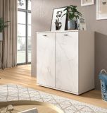 Kommode Marble in wei Marmor Sideboard 86 x 88 cm, mit Soft-Close