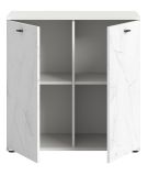 Kommode Marble in wei Marmor Sideboard 86 x 88 cm, mit Soft-Close