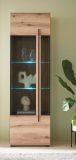 Vitrine Design-D in Evoke Eiche Vitrinenschrank 60 x 200 cm