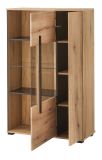 Highboard Design-D in Evoke Eiche Vitrine 90 x 140 cm