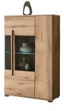 Highboard Design-D in Evoke Eiche Vitrine 90 x 140 cm