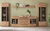 Wohnwand Design-D in Evoke Eiche Wohnkombination Set 4-teilig 340 cm, mit Soft-Close