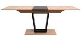 Esstisch Borja in Artisan Eiche und schwarz Sulentisch mit Liftauszug 160 / 200 x 90 cm