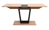 Esstisch Borja in Artisan Eiche und schwarz Sulentisch mit Liftauszug 160 / 200 x 90 cm