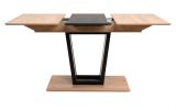 Esstisch Borja in Artisan Eiche und schwarz Sulentisch mit Liftauszug 160 / 200 x 90 cm
