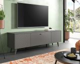 TV-Lowboard Madea in grau matt TV Unterteil 185 x 55 cm