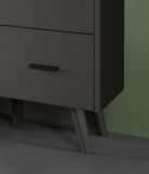 TV-Lowboard Madea in grau matt TV Unterteil 185 x 55 cm