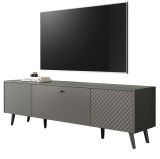 TV-Lowboard Madea in grau matt TV Unterteil 185 x 55 cm