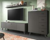 Wandboard Madea in grau matt Wandregal 160 cm Bcherregal