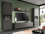 Kommode Madea in grau matt Highboard 84 x 114 cm