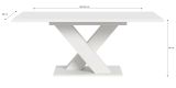 Esstisch Home-X in wei Tisch ausziehbar 150 - 190 cm