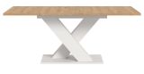 Esstisch Home-X in Artisan Eiche und wei Tisch ausziehbar 150 - 190 cm