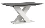 Esstisch Home-X in grau und wei Tisch ausziehbar 150 - 190 cm