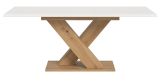 Esstisch Home-X in wei und Artisan Eiche Tisch ausziehbar 150 - 190 cm