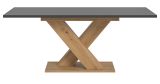 Esstisch Home-X in grau und Artisan Eiche Tisch ausziehbar 150 - 190 cm