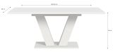 Esstisch Home-X in wei Tisch ausziehbar 150 - 190 cm