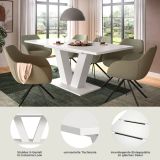 Esstisch Home-X in wei Tisch ausziehbar 150 - 190 cm