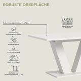 Esstisch Home-X in wei Tisch ausziehbar 150 - 190 cm