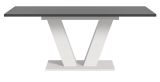 Esstisch Home-X in grau und wei Tisch ausziehbar 150 - 190 cm