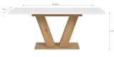 Esstisch Home-X in wei und Artisan Eiche Tisch ausziehbar 150 - 190 cm