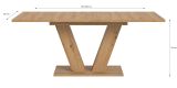 Esstisch Home-X in Artisan Eiche Tisch ausziehbar 150 - 190 cm