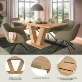 Esstisch Home-X in Artisan Eiche Tisch ausziehbar 150 - 190 cm