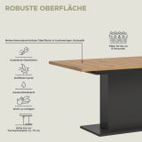 Esstisch Home-X in Artisan Eiche und grau Tisch ausziehbar 150 - 190 cm