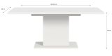 Esstisch Home-X in wei Tisch ausziehbar 150 - 190 cm