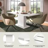 Esstisch Home-X in wei Tisch ausziehbar 150 - 190 cm