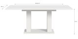 Esstisch Home-X in wei Tisch ausziehbar 150 - 190 cm