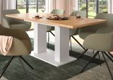 Esstisch Home-X in Artisan Eiche und wei Tisch ausziehbar 150 - 190 cm