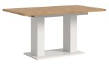 Esstisch Home-X in Artisan Eiche und wei Tisch ausziehbar 150 - 190 cm