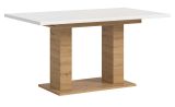 Esstisch Home-X in wei und Artisan Eiche Tisch ausziehbar 150 - 190 cm